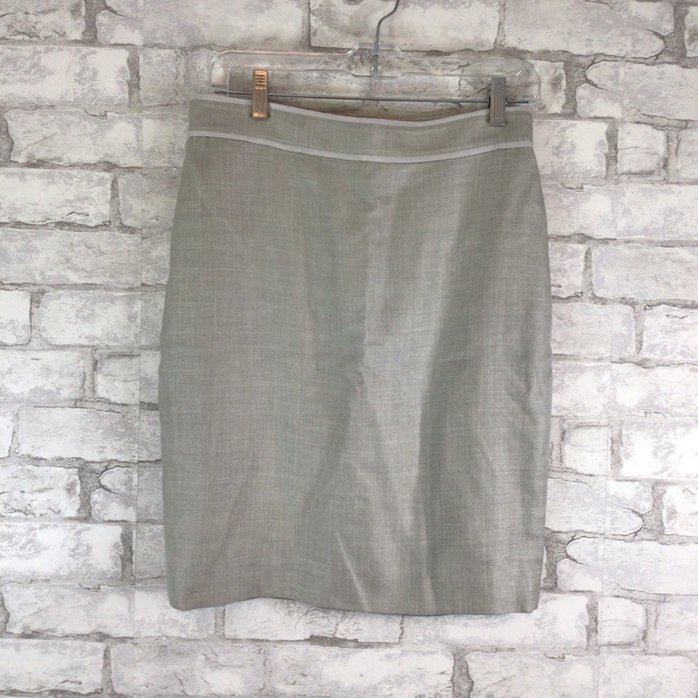 Brooks Brothers Wool Silk Linen Blend Skirt 6P